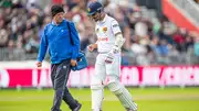 Dinesh Chandimal leaves the field after getting hit on thumb by Mark Wood's delivery (Getty Images)