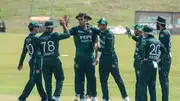 Mohammad Abbas Afridi celebrates a wicket against Bangladesh A (Photo Courtesy: PCB, X) 