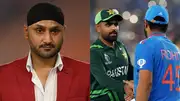 Harbhajan Singh with Rohit Sharma and Babar Azam (getty)