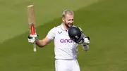 England's Gus Atkinson celebrates his maiden Test century (Getty Images)