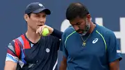 Australia's Matthew Ebden and Rohan Bopanna during their US Open men's doubles match on Day 4 of the event (Getty Images)