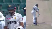 Babar Azam loses his wicket to Nahid Rana (Screengrab: X)