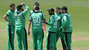 File Photo: Ireland's Simi Singh (third right) celebrates with team-mates after he caught out New Zealand's George Worker during the One Day International Tri Nations Series match at Malahide Cricket Club Ground. (Getty)