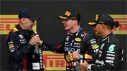 Adrian Newey , Lewis Hamilton and Max Verstappen in the frame