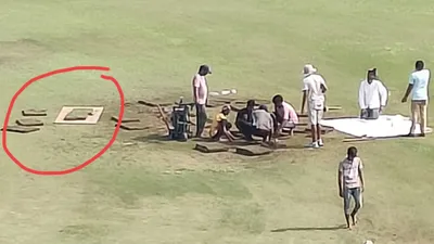 Chaos in Greater Noida! Ground staff digs up wet patch, covers rented from tent house as wait for historic AFG vs NZ Test continues