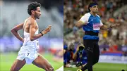 Avinash Sable and Neeraj Chopra in action in their respective events (Getty Images)