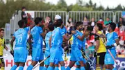 Indian hockey team celebrating win (Hockey India)