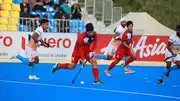 India and Korea hockey team in action (Hockey India)