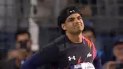 Neeraj Chopra during Diamond League 2024 final (Screengrab: X)