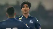 Mohammad Hasnain celebrates a wicket against Dolphins (Screengrab: X)