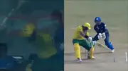 Imam-ul-Haq hits the ground with his bat after getting dismissed (Screengrab: X)