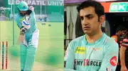 Manan Vohra in the nets; former LSG mentor Gautam Gambhir (File Photo)