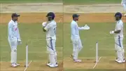 Litton Das and Rishabh Pant during 1st Test in Chennai (Screengrab: X)