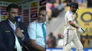 Tamim Iqbal commentating alongside Ravi Shastri; Virat Kohli after losing his wicket to Hasan Mahmud (Getty Images)