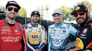 Chase Briscoe, Chase Elliott, Kevin Harvick, and Martin Truex Jr. in the frame (Getty)