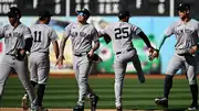 New York Yankees teammate in the frame (Getty)