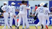 Nishan Peiris celebrates a wicket with his teammates against New Zealand (Getty Images)