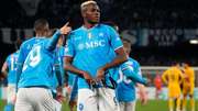 Victor Osimhen scores a late goal to secure a draw for Napoli against Barcelona at home