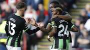 Brighton score five goals against Sheff Utd following a red card for Mason Holgate's dangerous tackle